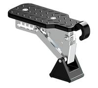 Pedalset Auto Estribo Pedal Coche Aleación Aluminio Cromado Con Gancho Estribos Auxiliares Universales Para Un Fácil Pedal Reposapiés Juego(Black)