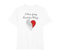 Pedazo De Mi Corazón En El Cielo Parte De Mi Corazón Vive En El Cielo Camiseta, Hombre Tallas Grandes, Blanco, 6X Alto