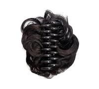 Pedazo de Pelo desordenado del moño-moño de Pelo Rizado Ondulado elástico Scrunchies Extensiones de moño sintético postizos para Mujeres niñas, Marrón 1 Piezas
