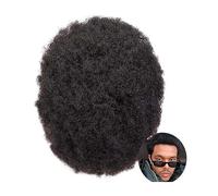 Pedazo De Pelo Para Hombre Tupé Afro for hombres, cabello capilar for hombres, duradero, fino, Mono, encaje francés, pelucas for hombres, prótesis, unidad de sistema de reemplazo de 6 ", tupé for homb