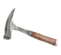 Peddinghaus 5133070000 "XSTRIKER rugosa cara magnética - Martillo de carpintero con mango de cuero, color plateado/marrón, 850 g