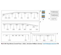 Peddinghaus Decals 1/16 3594 Royal Marines Cromwell Panzer "Vidette" Normandie