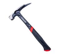 Peddinghaus Steeltec Martillo de carpintero de acero C45 forjado con tirador de clavos lateral, soporte magnético para clavos y mango ergonómico 2K