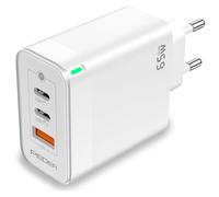 Pedea 65W USB-C (PD) Schnellladegerät - 3-Ports GAN Mehrfach Handy-Ladegerät mit USB-C und USB-A, weiß