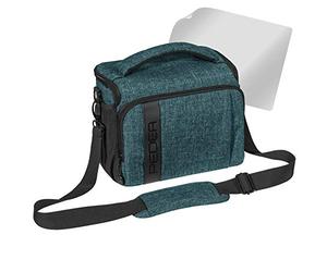 Pedea - Funda para cámara réflex con Protector de Pantalla para Olympus E-M10, E-M5 Mark II, Pen E-PL8 E-PL9, Canon EOS M50, Nikon D5600, D7500, Panasonic Lumix DMC G9 G70 G81 GX8 GX80, Color Azul