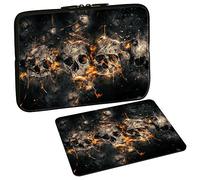 PEDEA Funda para portátil de hasta 17,3 Pulgadas con diseño de Calaveras
