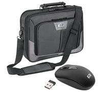 Pedea Premium Bolso Bandolera Para Portátil Con Ratón Óptico, 37 Cm, Gris