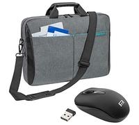 PEDEA Set Bolsa de portátil 010-66065002 Estilo de Vida con el ratón de 39,6 cm (15,6 Pulgadas) de Color Gris