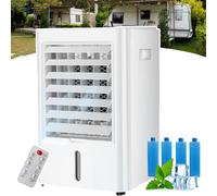 pedenencelia Aire Acondicionado Portátil 4 En 1, con Tanque De Agua De Gran Capacidad De 4 litros, Temporizador De 1/2/4 Horas, Ventilador Silencioso, Ideal para Casa, Oficina Y Viajes 24v