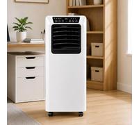 pedenencelia Aire Acondicionado Portátil con Modos de Refrigeración, Deshumidificación y Ventilación, Temperatura Ajustable de 16 a 30 °C, Velocidades Baja, Media y Alta, Panel LED 9000BTU
