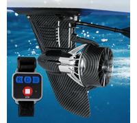 pedenencelia Aleta Motorizada para Tabla de Surf, Aleta Motorizada para Paddle Board 24V con Velocidad Máxima de 7,5 km/h y Batería de 288 WH, 3 Modos de Velocidad, con Mando a Distancia