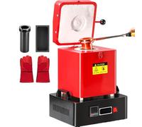 pedenencelia Horno De Fundición De Oro De 2300 W, con Crisol De 1, 2 O 3 Kg, Digital, 1180 °C Máx., para Chatarra, Fundición De Joyas, Oro, Plata, Cobre Y Aluminio 3kg