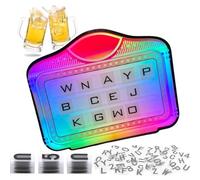 pedenencelia Letrero VIP para Servicio De Botellas/Presentador De Botellas con Letras Led,Luces A Color con 4 Juegos Letras Y 1 Número,Letrero con Caja Luz para Sujetar con La Mano para Fiestas