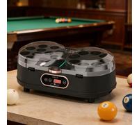 pedenencelia Limpiador De Bolas De Billar, para 16 Bolas De Billar Americano Y Británico Su Doble Motor De Acción Vortex Garantiza Un Pulido Brillante Y Automático Máquina De Limpieza Black
