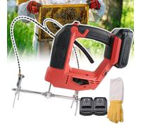 pedenencelia Máquina Portátil para Sacudir Colmenas, Herramientas Eléctricas para Apicultura, Máquina Automática Recargable para Sacudir El Marco De La Colmena En El Hogar,Red-2batteries