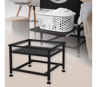 Pedestal bastidor negro base para lavadora o secadora con balda extensible acero