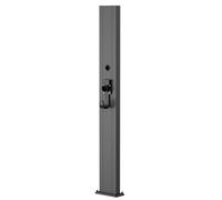 Pedestal de carga de coche eléctrico para exteriores, soporte de estación de carga de acero galvanizado, soporte de conector para todo tipo de clima, pila de carga duradera para vehículos eléctricos