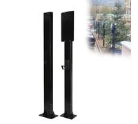 Pedestal de Carga para vehículos eléctricos para Exteriores, Poste de Soporte para estación de Carga para vehículos eléctricos, Compatible con Conector móvil (Negro, 170 cm)