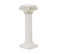 Pedestal de columna romana, decoración de pilar griego, de resina con construcción robusta, estatuilla vintage con acabado antiguo, decoración del hogar, pedestal de columna romana para el hoga