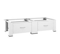 Pedestal doble para lavadora y secadora con cajones blanco,Casa y jardín,Accesorios para electrodomésticos,Accesorios para electrodomésticos de lavandería,Accesorios para lavadoras y secadoras-51195