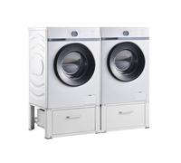 Pedestal doble para lavadora y secadora heyen cajones 127 x 54 x 31 cm blanco [en.casa]