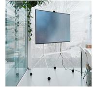 Pedestal Moon Pro | Soporte TV Profesional para Pantalla de 40 a 75 Pulgadas | Mueble TV con Ruedas para Sala de Conferencias y Exposición | Mueble Television de Diseño Danés (Beige)