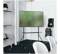 Pedestal Moon Pro | Soporte TV Profesional para Pantalla de 40 a 75 Pulgadas | Mueble TV con Ruedas para Sala de Conferencias y Exposición | Mueble Television de Diseño Danés (Negro)