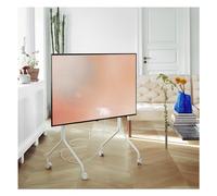 Pedestal Moon Rollin' | Mueble TV con Ruedas | Muebles TV Salon | Soporte Pie TV de Diseño Danés | Soporte TV Giratorio | Mueble Television de Moda (Beige)
