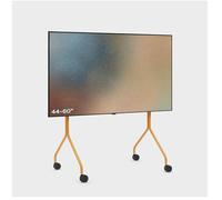 Pedestal Moon Rollin' - Soporte de TV con ruedas para televisores de 44 a 60 pulgadas, soporte de TV y carro, soporte de TV con ruedas, soporte de suelo de TV para salón, elevador de TV (amarillo)