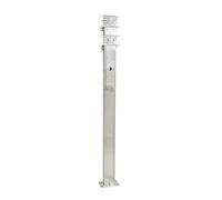Pedestal para Conector de Cargador EV, Poste de Soporte para Estación de Carga EV, con Panel Trasero Ajustable, Acero Inoxidable, Compatible con El 95% de Las Columnas de Carga(Silver)