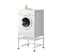 Pedestal para lavadora con estante máx. 150 kg acero sinterizado 63 x 54 x 41 cm - blanco [en.casa]