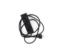 Pedestal Power Bar Regleta de enchufe con base magnética de 5 m, negro, práctica, elegante con 3 conectores magnéticos, triple salida magnética, Power Strip de 3 vías