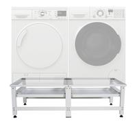 Pedestal tampa doble para lavadoras metal blanco 61x124x38 cm