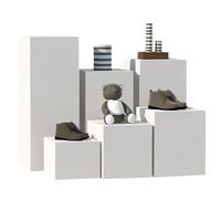 Pedestales de exhibición de tienda nupcial, base de madera resistente con acabado resistente a los arañazos para comercial/fiesta/boda