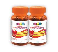 PEDIAKID - Gummies Multivitaminadas - Fórmula Natural con Delicioso Aroma de Cereza - Ayuda a Reducir la Fatiga - Refuerza las Defensas Naturales del Organismo - Lote de 2