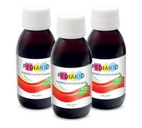 PEDIAKID - Hierro + Vitaminas B - Complemento alimenticio - Fórmula Exclusiva a base de Sirope de Agave - Optimiza el consumo de hierro - Ayuda a reducir la fatiga - Sabor plátano - Lote de 3