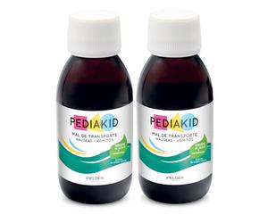 PEDIAKID - Mal de Transporte Náuseas-Vómitos - Complemento alimenticio a base de plantas - Confort digestivo - Contra las náuseas y los vómitos - Sabor limón - Lote de 2