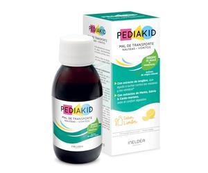 PEDIAKID - Mal de Transporte Náuseas-Vómitos - Complemento alimenticio a base de plantas - Confort digestivo - Contra las náuseas y los vómitos - Sabor limón - Botella 125 ml