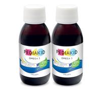 PEDIAKID - Omega 3 - Complemento alimenticio - Fórmula Exclusiva a base de Sirope de Agave - Rico en DHA - Favorece el Buen Funcionamiento del Cerebro - Sabor Limón-Cola - Lote de 2