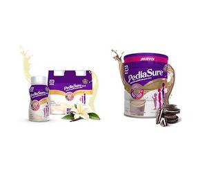 PediaSure - Sabor Cookies & Cream - Complemento Alimenticio para Niños con Proteínas, Vitaminas y Minerales - 850 gr + PediaSure drink - Sabor Vainilla- Pack de 4 Botellas x 200 ml