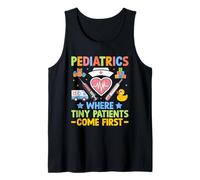 Pediatría donde los pacientes pequeños son lo primero Doctor Pediatría Camiseta sin Mangas