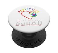 Pediatría escuadra pediátrica Doctor Enfermera pediatra Pulso PopSockets PopGrip Adhesivo