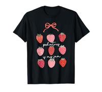 Pediatrics Is My Jam Pediatra Squad Peds Strawberry Bow Camiseta