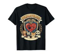 Pediatrics Safari Animals Heart Stethoscope Peds Nurse Camiseta