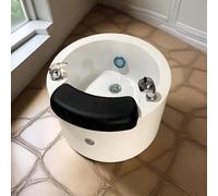 Pedicura profesional mejorada: baños de pies portátiles con boquillas manuales y masajes por chorro de pulso. Cuenta con iluminación LED de 7 colores, adecuada para uso doméstico y salón. B