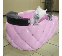 Pedicura profesional mejorada: baños de pies portátiles con boquillas manuales y masajes por chorro de pulso. Cuenta con iluminación LED de 7 colores, adecuada para uso doméstico y salón