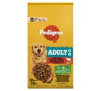 PEDIGREE® Adult 12 kg con carne de vacuno - alimento completo seco para perros adultos de tamaño grande y mediano + sorpresa para el perro