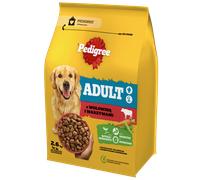 PEDIGREE® Adult 2,6 kg con carne de vacuno y verduras: pienso completo para perros adultos de razas grandes y medianas.