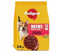 Pedigree Adult Mini para perros de razas pequeñas, con ternera y verduras, 2,6 kg
