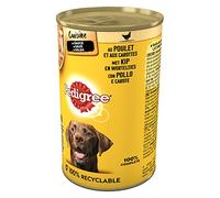 Pedigree Adulto: alimento húmedo para Perros con Pollo y Zanahorias en Salsa; 24 latas de 400 g